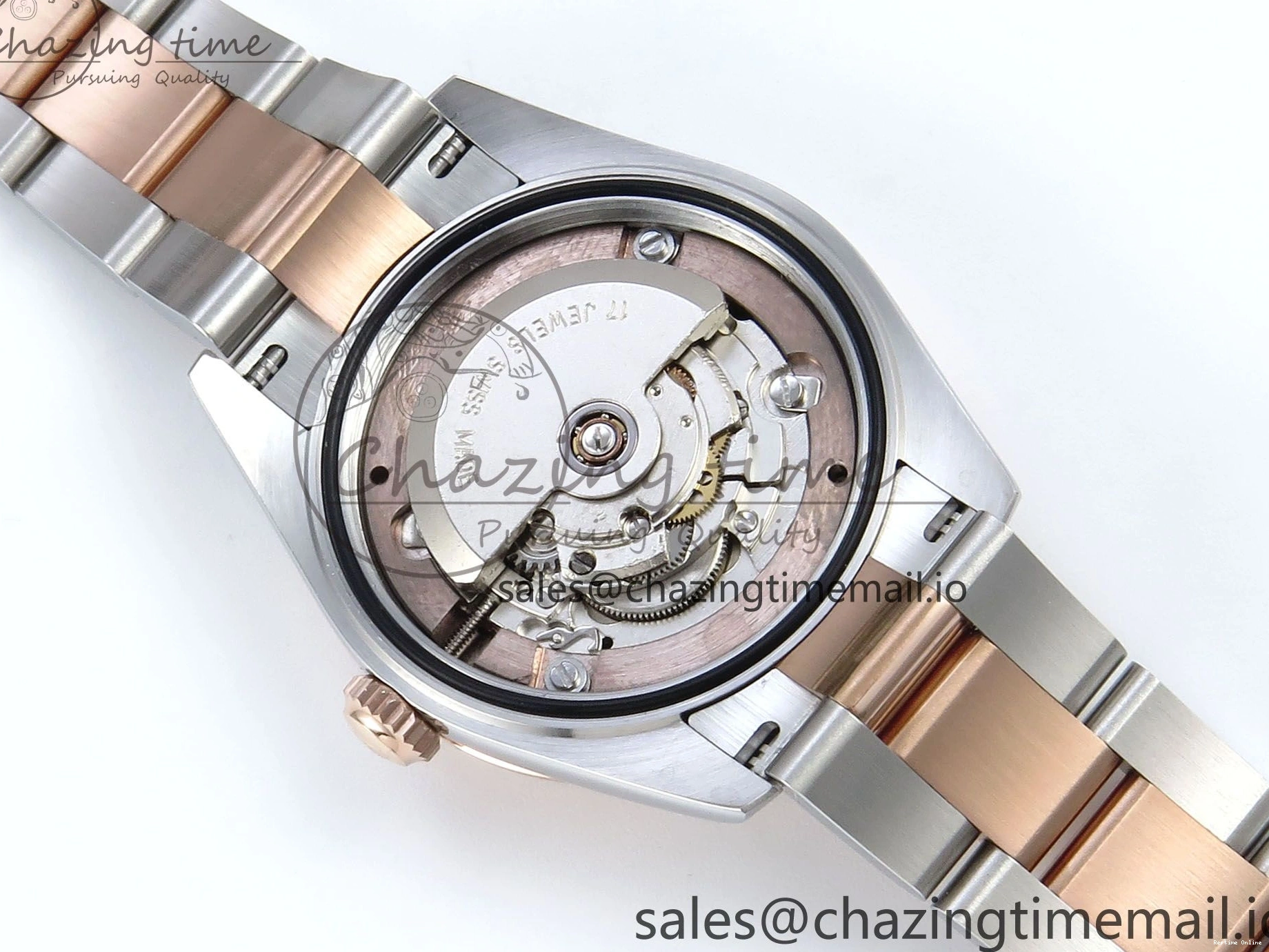0515 Sleek DateJust 31 278381RBR ARF 1:1 Best Edition 904L Steel RG Roman Dial Diamonds Bezel on SS RG Oyster Bracelet ETA 382